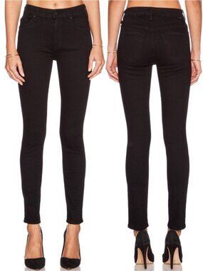 MOTHER High Waist Looker Jean In Not Guilty Black Size 24 Made In USA